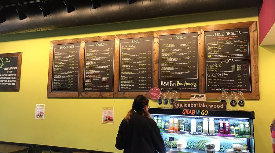 Juice Bar Menu – What Makes It Special?
